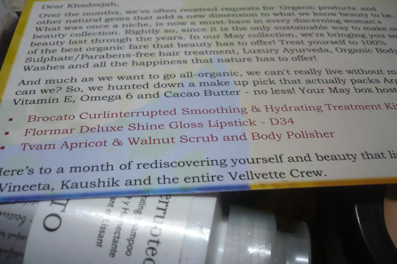 My May 2013 Vellvette Box !