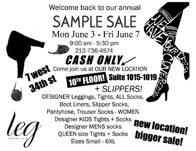 Shopping NYC | Leg Resource Sample Sale