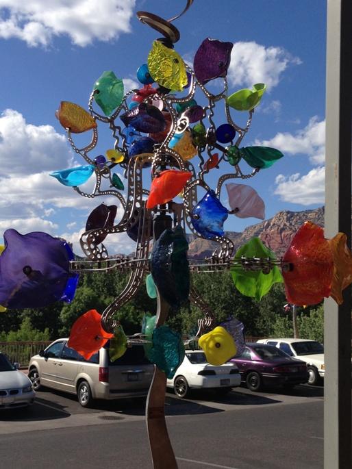 Amazing glass weather vane in Sedona