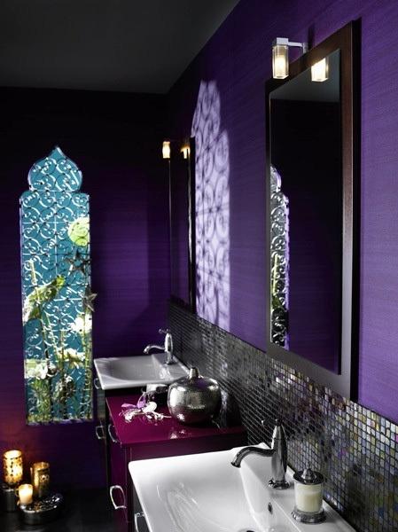 purple powder room