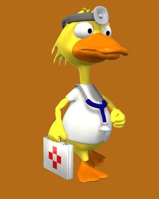 3d-Animasi-Doctor-Duck-Walking-Animated-Animal