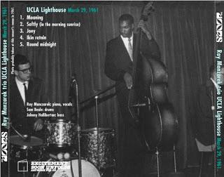 1961-03-29 UCLA Trio - The Lighthouse - Hermosa Beach, CA