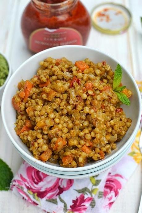 Israeli Couscous with Pesto & Carrots