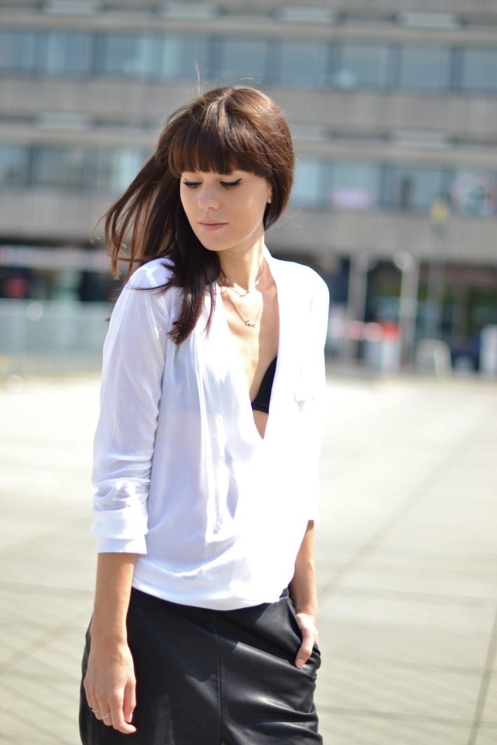 white draped zara blouse lovelybylucy