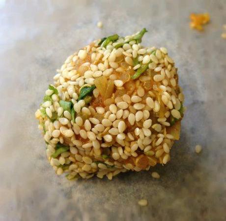 Guest Blogger: Poppy’s Patisserie – Moroccan Harissa and Sesame Quinoa Balls on Griddled Asparagus Salad with a Creamy Harissa Dressing IMG_0374