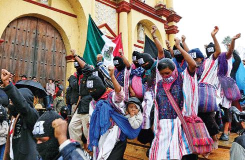 Idle No More clearly exists in the Zapatista tradition, but it goes further in incorporating the language of climate justice. In December as many as 50,000 masked Mayan Zapatistas marched into cities across Chiapas. Differing from the 1994 armed indigenous uprising, this one was done in complete silence. 