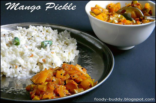 Mango Pickle Recipe / Manga Oorugai