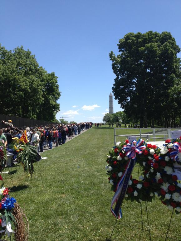 We stopped to pay respect at the Vietnam Memorial