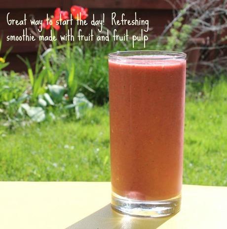 smoothie made with fruit pulp