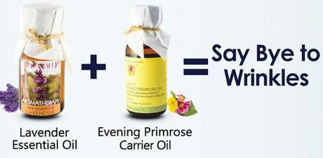 Lavender Essential Oil and Evening Primrose Carrier Oil to Get Rid Of Wrinkles