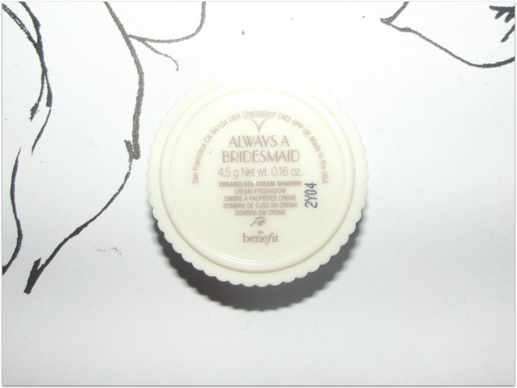 Benefit, Creaseless Cream Shadow, Always A Bridesmaid, 