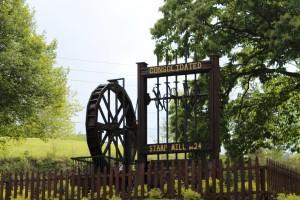 waterwheel welcoming visitors to our town