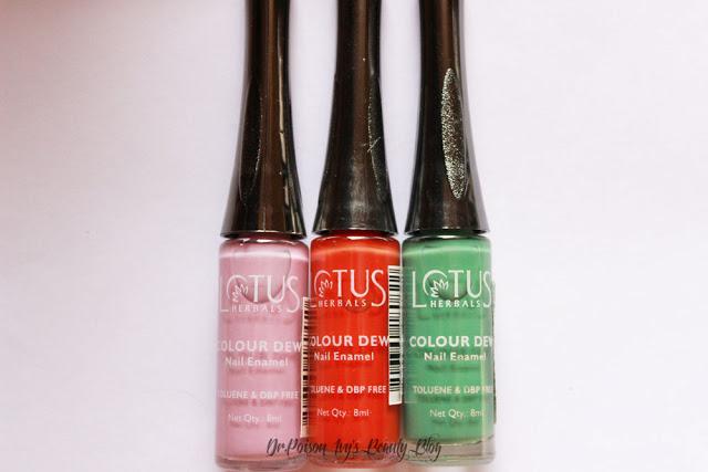 Lotus Herbal Colour Dew Nail Enamel Swatches