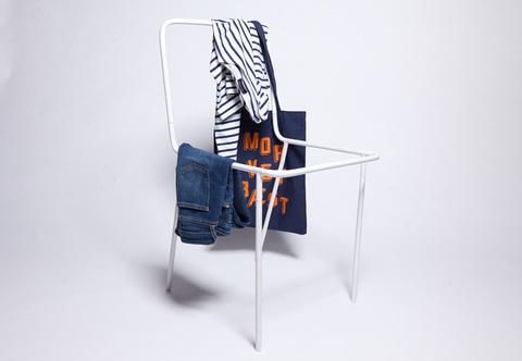 Chair meets garment rack, by Thing Industries, debuted at ICFF 2013