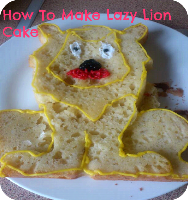lion How To Make Lazy Lion Cake
