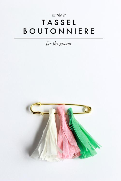 Make a tassel boutonniere