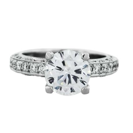 Tacori Engagement Ring Boca Raton 2.22ctw round brilliant and platinum ring