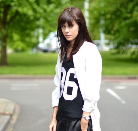 Outfit | Team Slouch number tee white mesh airtex jacket