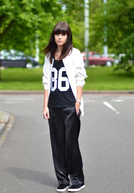 Outfit | Team Slouch black and white oversized slouchy sports look