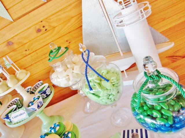 Chevron Blue and Green Nautical Themed Party by Cakes by Joanne Charmand