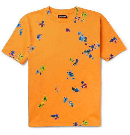 Raf Simons Floral Collection
Flower-Print Loopback Cotton-Blend...