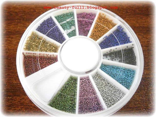 Steel Ball Caviar Manicure-Step by Step Tutorial With Pictures