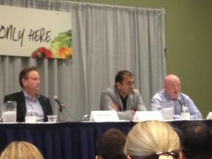 God, what a poorly shot photograph of the Franchise Operators President’s Panel at the 2013 National Restaurant Association Show. But it’s the best I got. Panelists, left to right: Chris Rich (TGI Friday’s, Caribou Coffee, Italianni's), Al Bhakta (Genghis Grill), John Maguire (Panera, Friendly's).