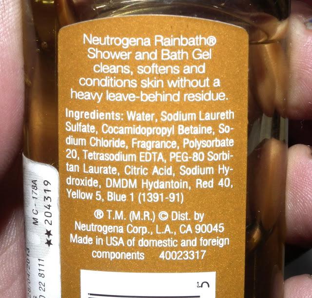Neutrogena Rainbath Shower Gel Ingredients