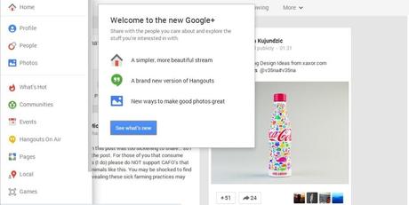 Google Plus New Design is Now Live
