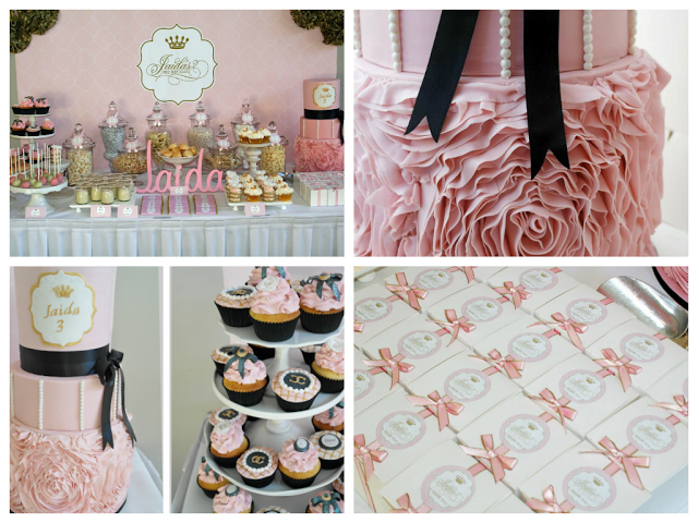 A  Gold and Pink Princess Themed Birthday by Beautique Events