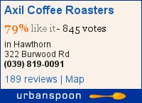 Axil Coffee Roasters on Urbanspoon