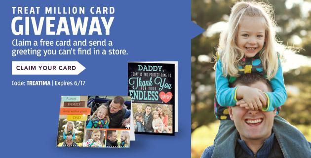 Treat is giving away 1 million greeting cards