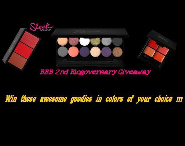 B.B.B 2nd Birthday: Win Sleek Makeup goodies!!