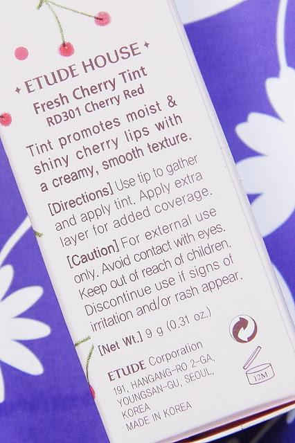 REVIEW | Etude House Fresh Cherry Tint RD301