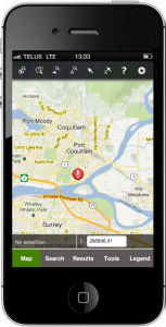 iVAULT Web GIS Mobile on iPhone