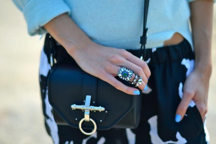 cow print givenchy obsedia heavy stones ring