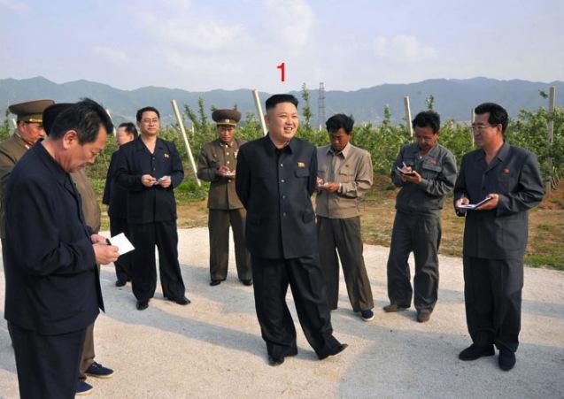 Kim Jong Un (1) tours the Kosan Fruit Farm in Kangwo'n Province (Photo: Rodong Sinmun).