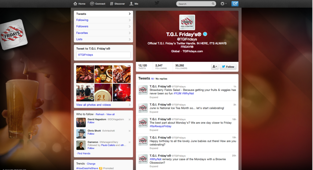 So here’s TGI Friday’s, tweeting blankly into the void.