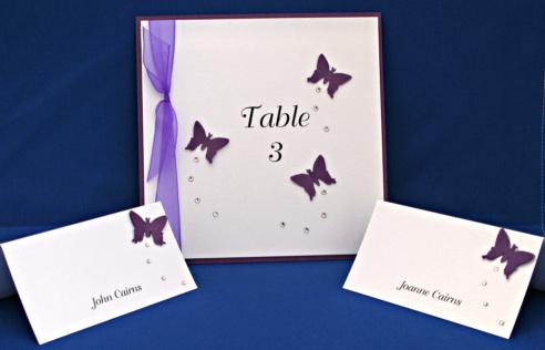 butterfly table card