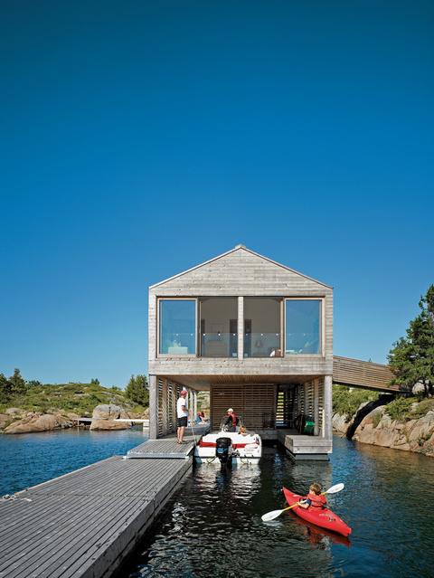 worple house boat dock view inside
