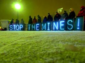 Photo from a recent protest to protect the Penokee Hills