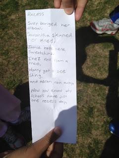 Put a Poem in Your Pocket...What The Children Did