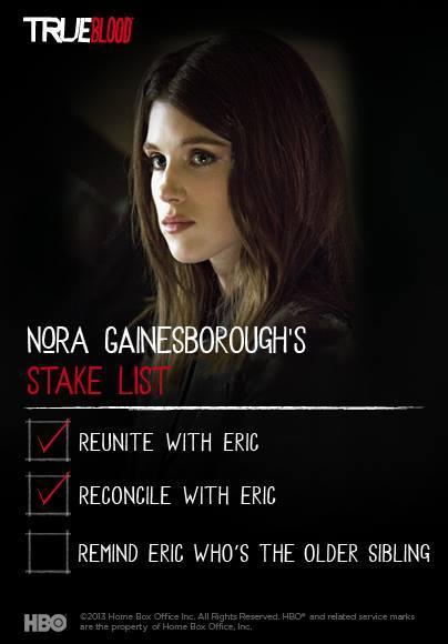 Nora's Stake List in Season 6 of HBO's True Blood