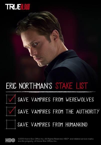 Eric Northman's Stake List in Season 6 of HBO's True Blood