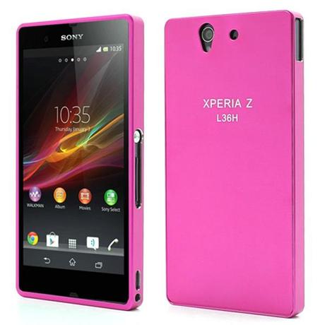 Aluminum Case / Bumper for Sony Xperia Z - Hot Pink