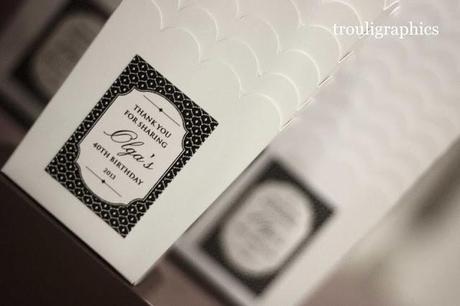 Black and White Themed 40th Birthday by Trouli Graphics