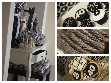 Black and White Themed 40th Birthday by Trouli Graphics