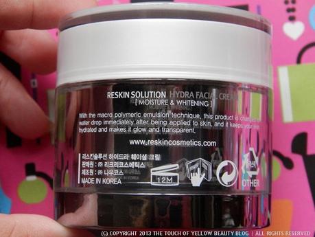 REVIEW | Re'Skin Solution Hydra Facial Cream