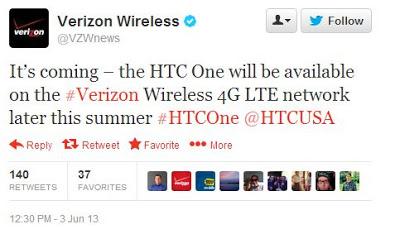 HTC One Coming To Verizon