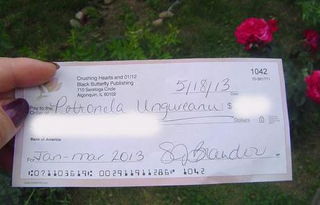 My first check as an author